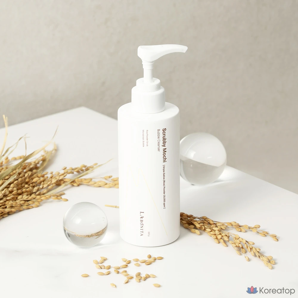 Пенка для умывания Labonita Scrubby Mochi Bubble Cleanser 200 г / Ежедневный скраб для лица от черных точек, кожного сала и загрязнений / Скраб + Очищение + Отшелушивание / Слабокислотный, 1 шт.