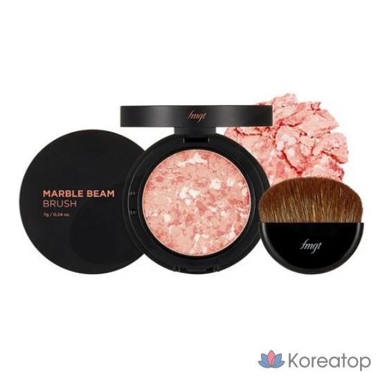 Румяна FMGT Marble Beam Blusher, оттенок 02 Coral, 7 г, 1 шт.