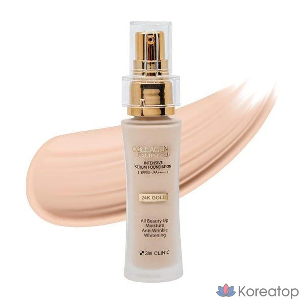 3W Clinic Collagen &amp; Luxury Gold Intensive Serum Foundation, 40 г, 1 шт.