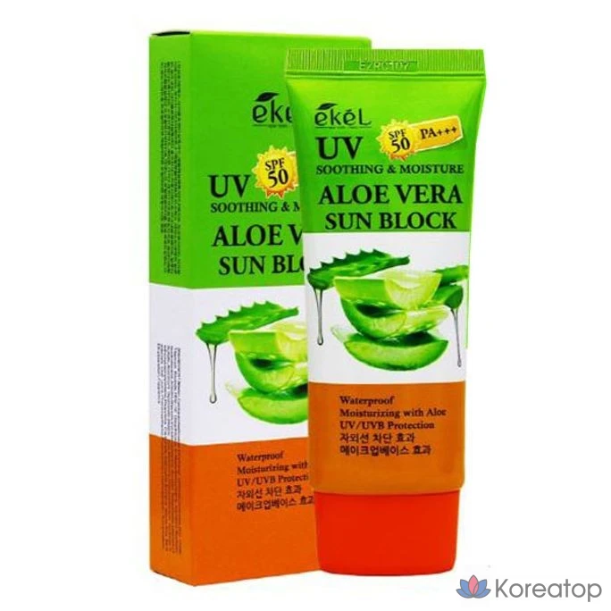 Солнцезащитный крем Ekel Sunscreen Aloe Sunblock, 70 мл, 1 шт.