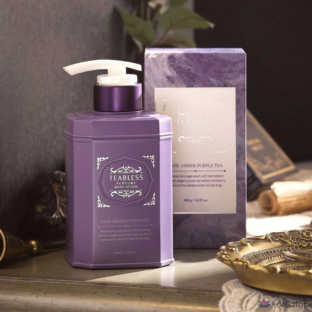 T-Bless Парфюмерный лосьон для тела с ароматом фиолетового чая, цветочно-древесный, 480 г, 1 шт.