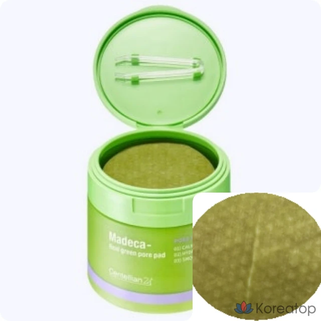 Подушечки для очищения пор Centellian24 Madeca Real Green, 60 листов, 1 упаковка