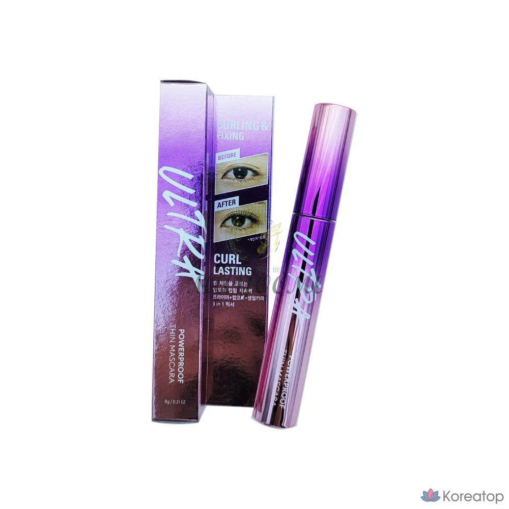 Тушь для ресниц Missha Ultra Powerproof Thin Mascara Curl-Up Fixer/Curl-Up Long Lash/Curl-Up Volume, 1 шт.
