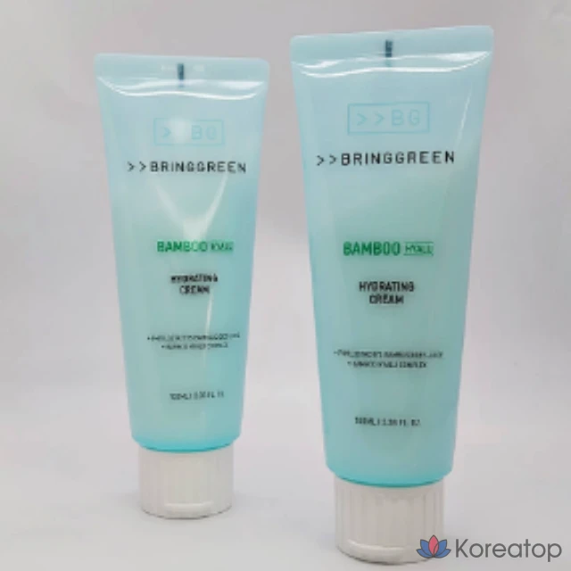 Увлажняющий крем Bring Green Bamboo с гиалуроновой кислотой, двойной флакон 100 мл + 100 мл, 1 шт., 200 мл