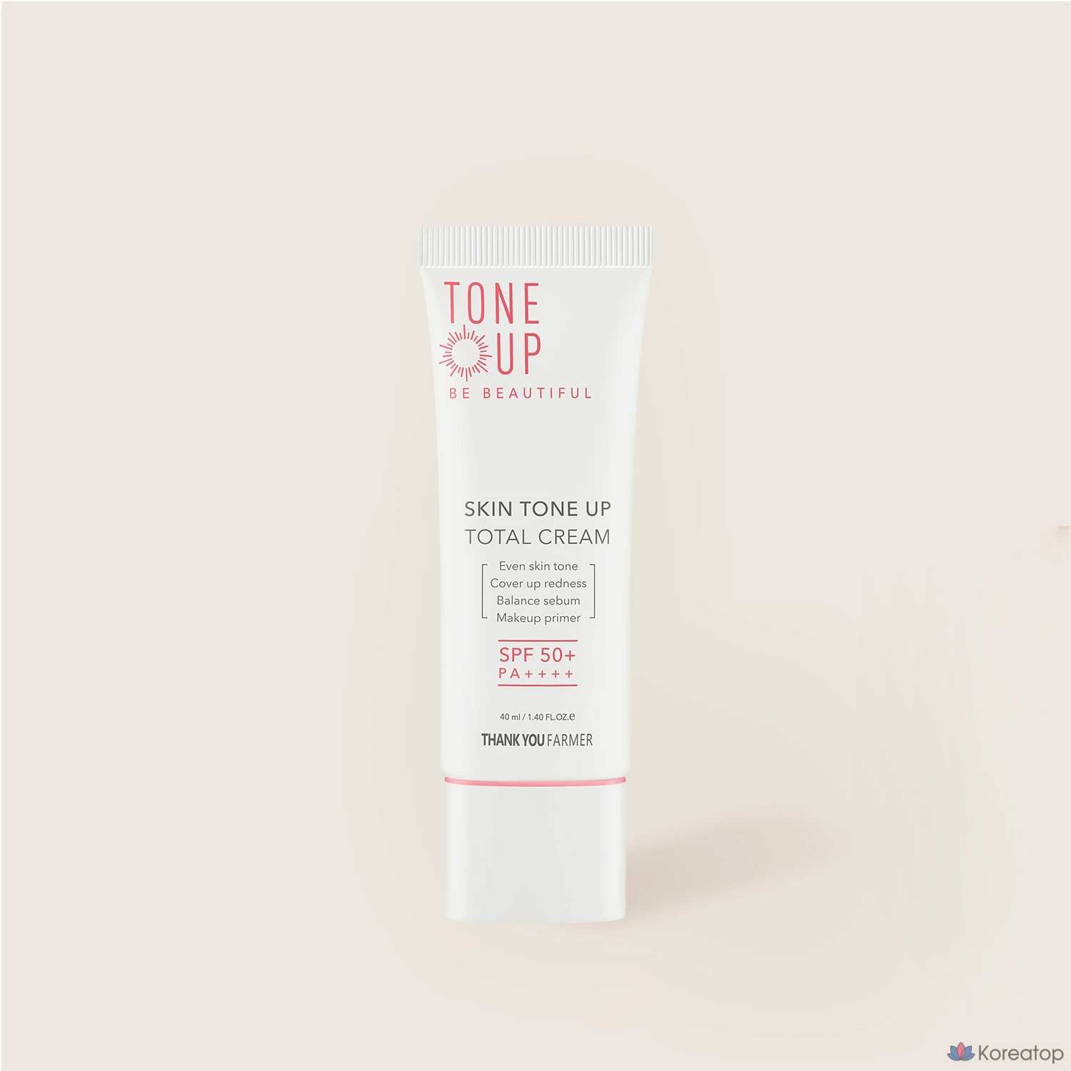 Крем для выравнивания тона кожи Thank You Farmer Skin Tone Up Total Cream, 40 мл, 1 шт.