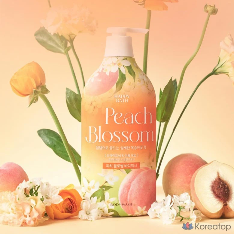 Гель для душа Happy Bath «Цветущий персик», аромат персика, 900 г, 1 шт.