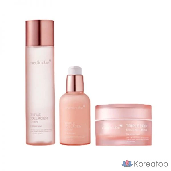 Набор Medicube Collagen Basic из 3 предметов: тоник + сыворотка + крем
