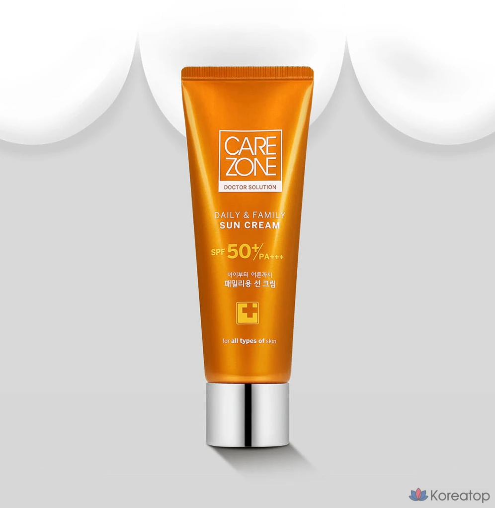 Солнцезащитный крем Carezone Daily &amp; Family Sun Care Cream SPF50+ PA+++, 80 мл, 1 шт.