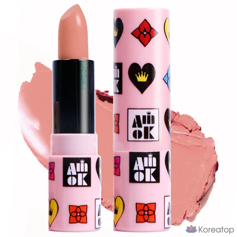 Губная помада YNM Amiok Kidult Picnic Lipstick, оттенок S210 Cotton Beige, 4 г, 1 шт.