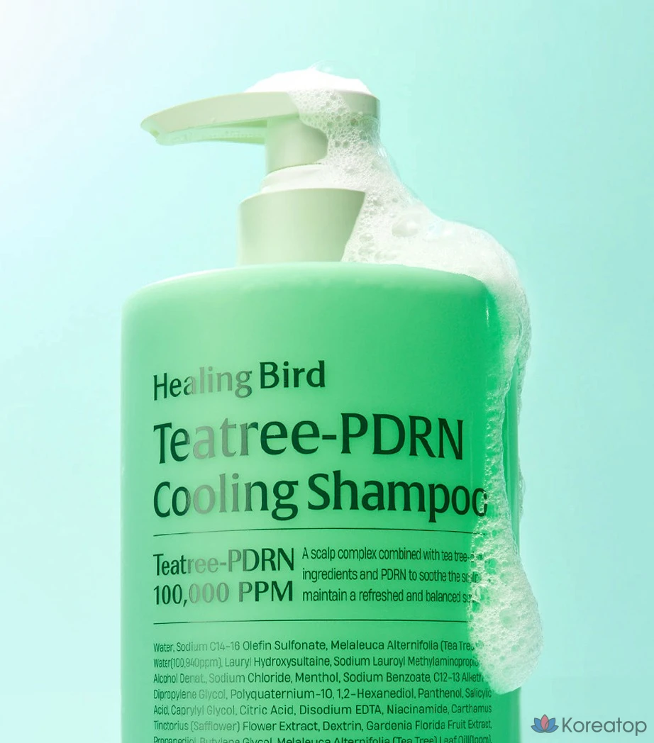 Шампунь Healing Bird Tea Tree PDRN Cooling, 1 л, 1 шт., фото 2