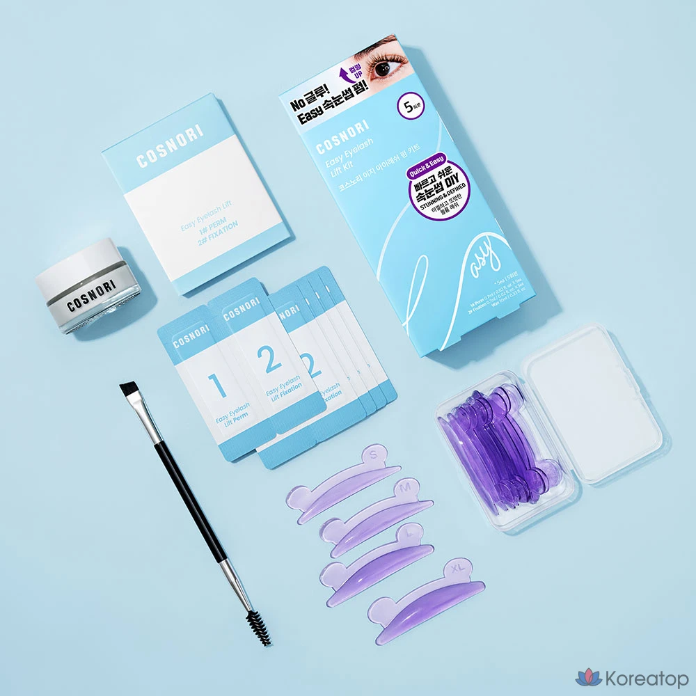 Набор для завивки ресниц Cosnori Easy Eyelash Perm Kit, 5 применений, разные цвета, 1 шт.