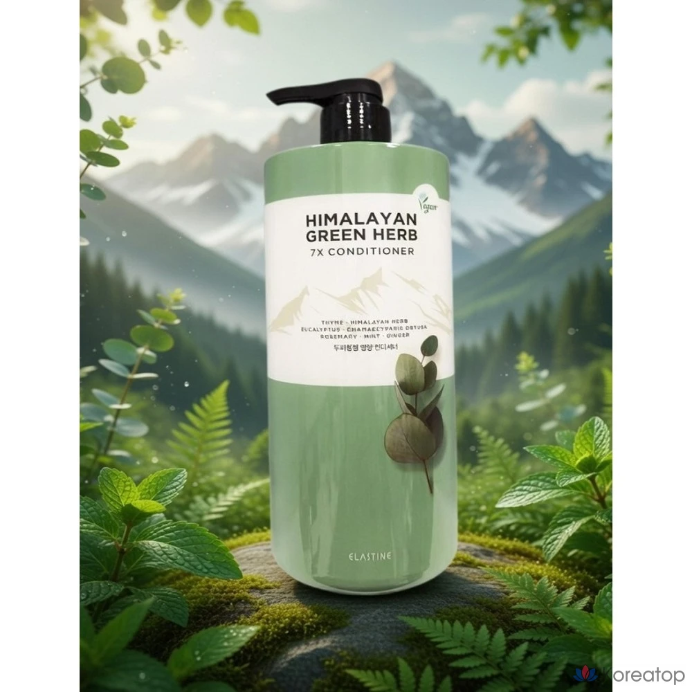 Увлажняющий кондиционер Elastin Himalaya Green Herb 7X, 1980 мл, 1 флакон, 1,98 л