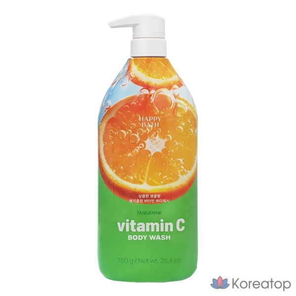 Гель для душа Happy Bath «Мандарин» с витамином С, 750 г, 1 шт.