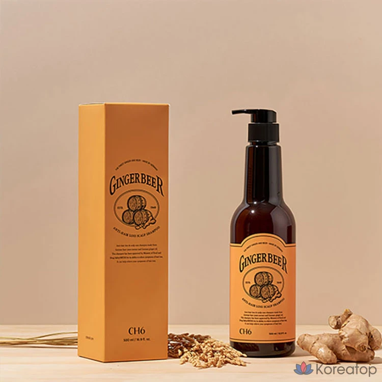 Шампунь CH6 Ginger Beer Hair &amp; Scalp Care Shampoo против выпадения волос, 500 мл, 1 шт.