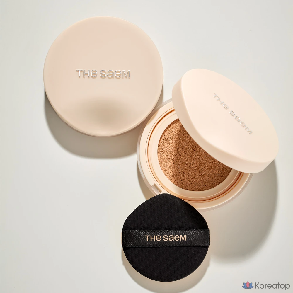 Консилер-кушон The Saem Cover Perfection Concealer Cushion Renew, оттенок 1.0 Clear Beige, 12 г + 12 г, 1 шт.