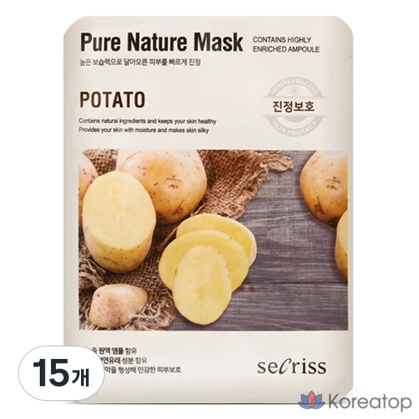 Тканевая маска для лица Anskin C Cleanse Pure Nature Mask Potato, 25 мл, 15 шт.