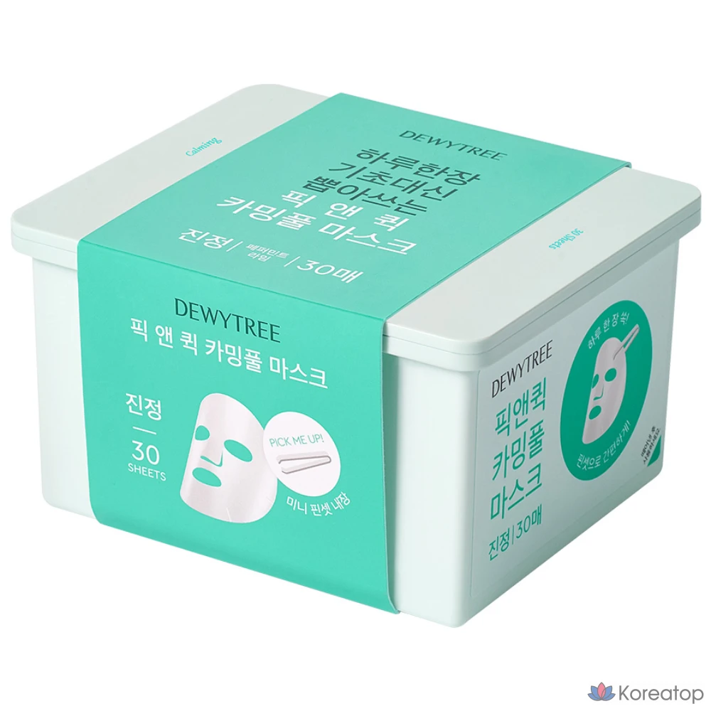 Маска для лица Dewtree Pick &amp; Quick Calming Full Mask, 30 штук, 1 упаковка.