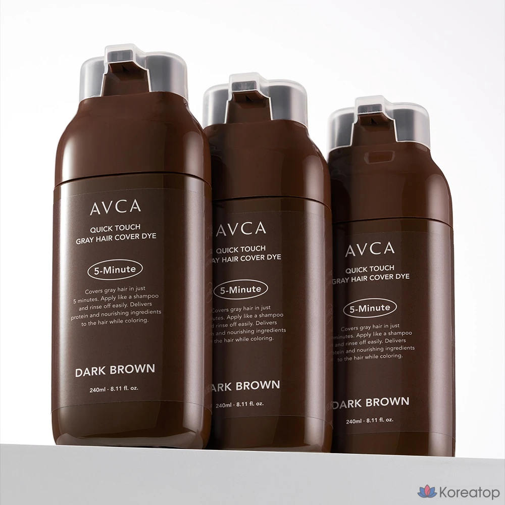 Краска для волос AVCA Quick Touch 5-Minute Gray Coverage, оттенок Dark Brown, 240 мл, 1 шт.