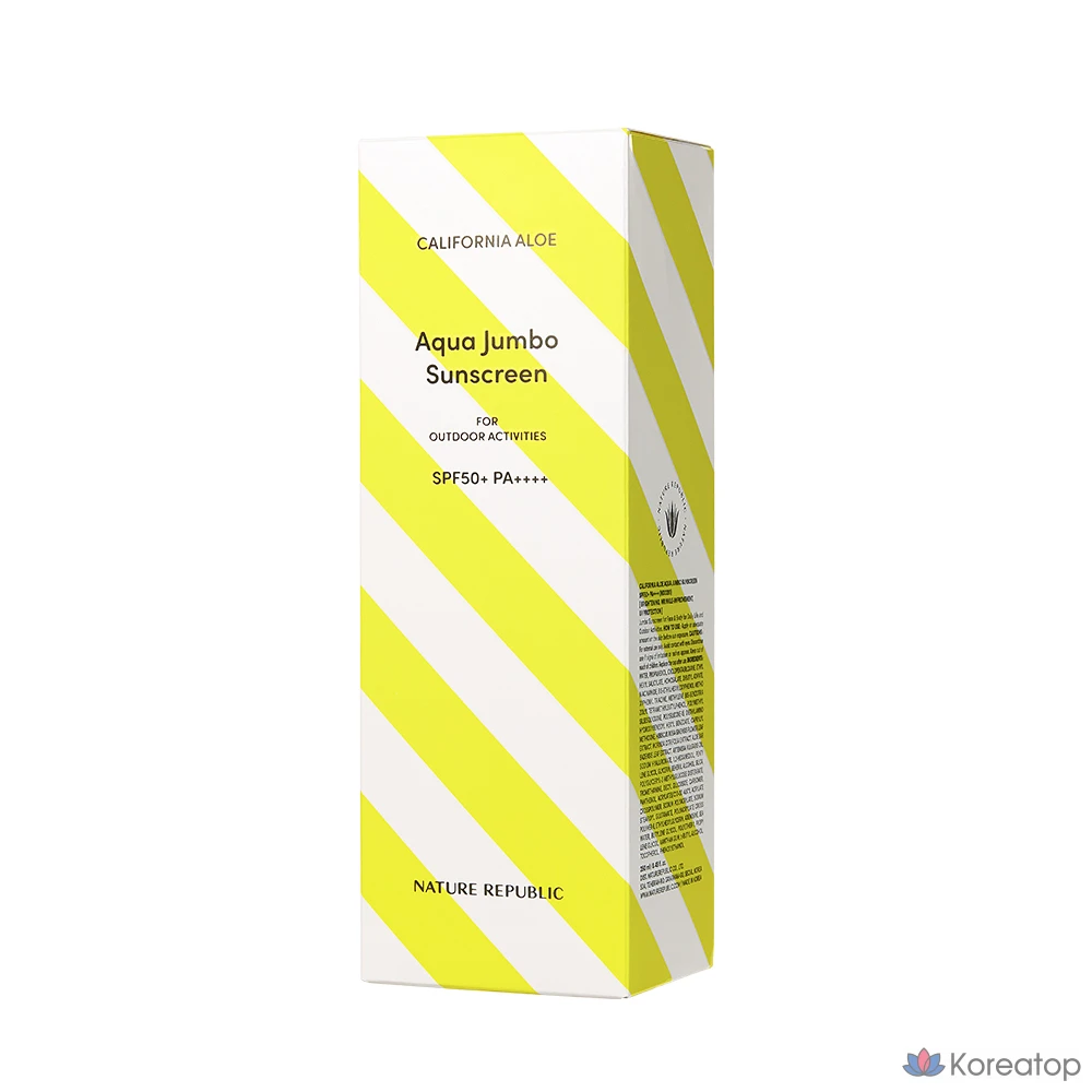 Солнцезащитный лосьон Nature Republic California Aloe Aqua Jumbo Sun Lotion SPF50+ PA++++, 250 мл, 1 шт.