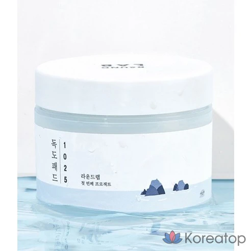 Мягкие отшелушивающие пэды с морской водой Round Lab, 120 г