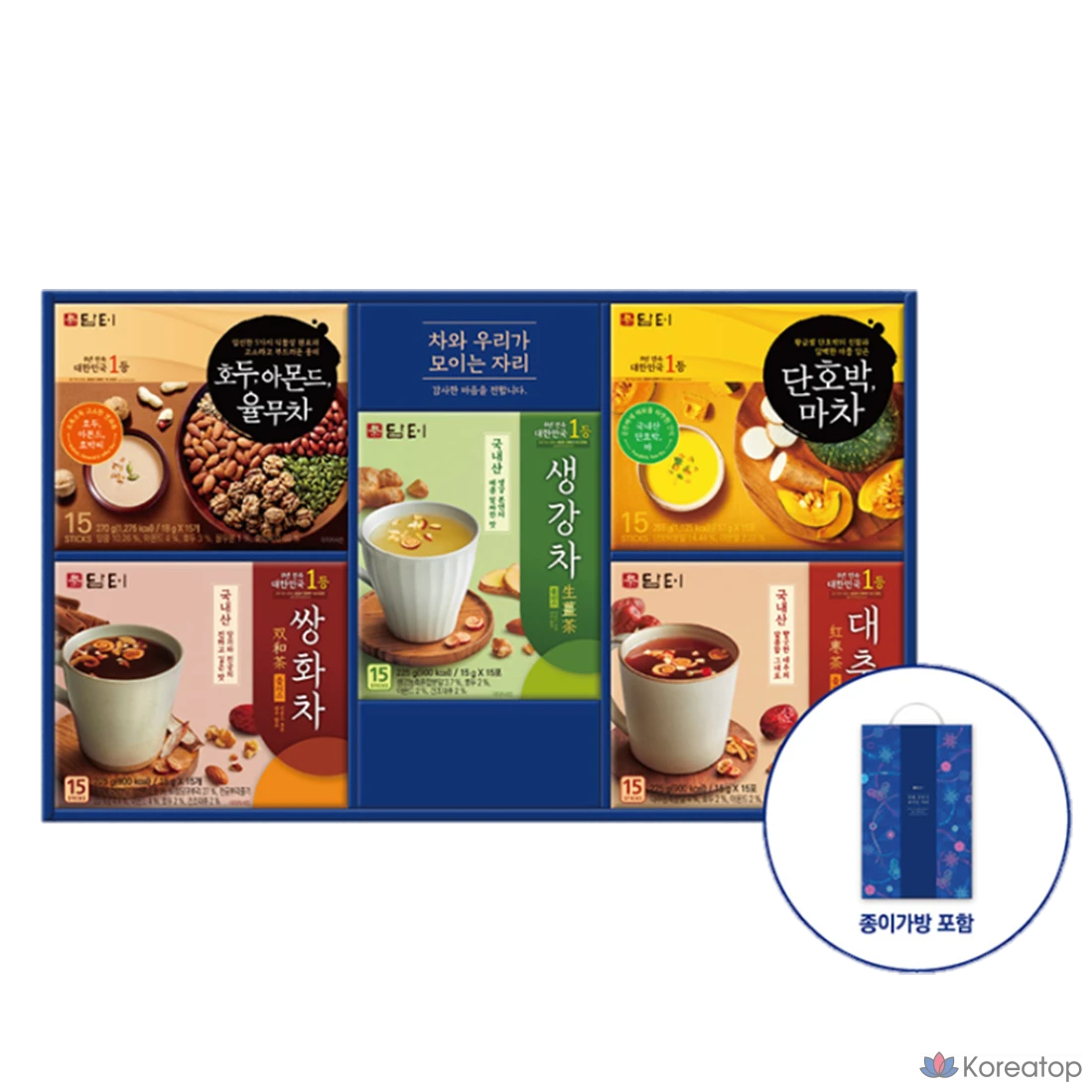Набор для ухода Damtuh 12-2 Tea Gift Set + Shopping Bag, 5-piece Set, 1 шт.