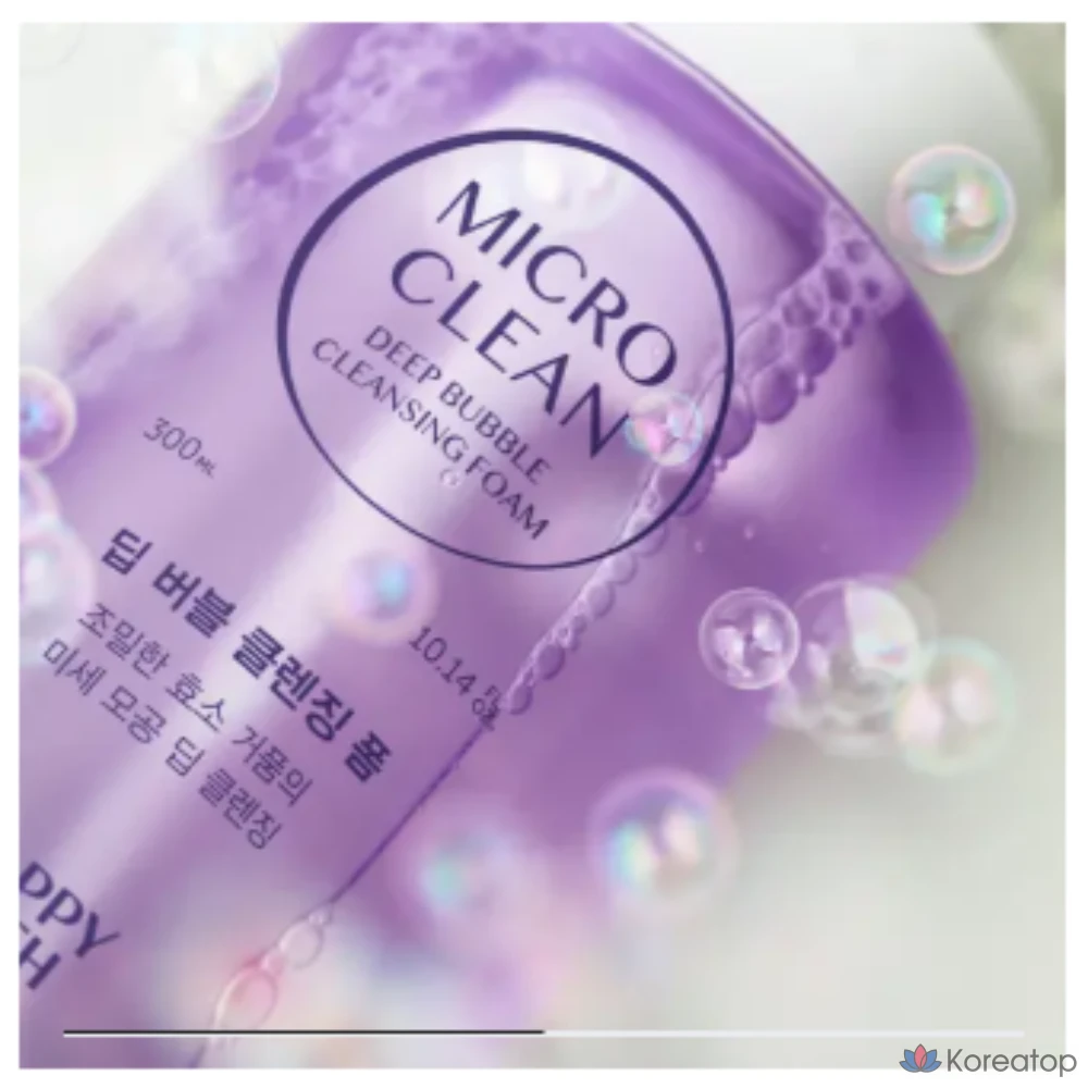 Очищающая пена Happy Bath Micro Clean Deep Bubble Cleansing Foam, 300 мл, 1 шт.