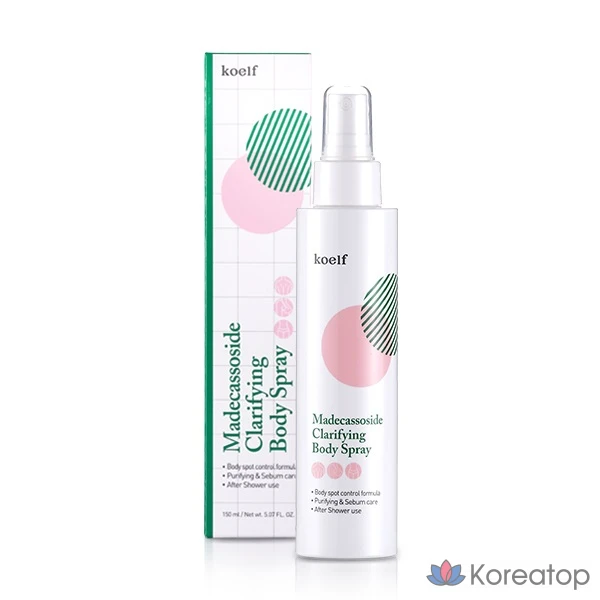 Очищающий спрей для тела Koelf Madecassoside, 1 шт., 150 мл