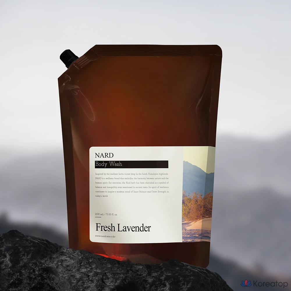 Сменный блок для геля для душа NARD Refresh с ароматом свежей лаванды, 2,1 л, 1 шт.