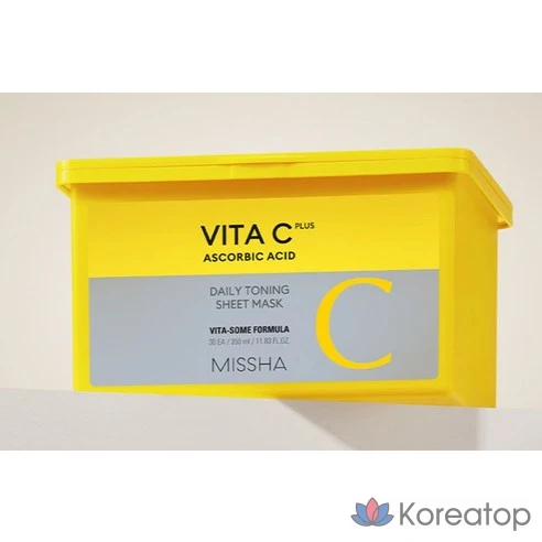 Ежедневная тонизирующая тканевая маска Missha Vita C Plus