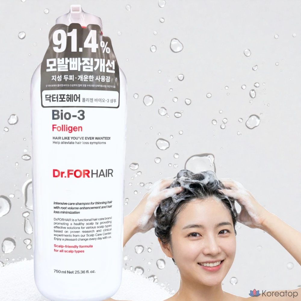 Шампунь против выпадения волос Dr. For Hair Foligen Bio3, 750 мл, 1 шт., фото 2