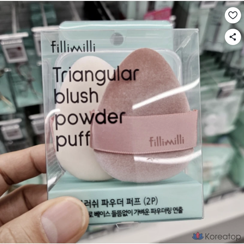 Спонж для макияжа Fillimilli Triangle Blush Powder Puff, 1 шт.