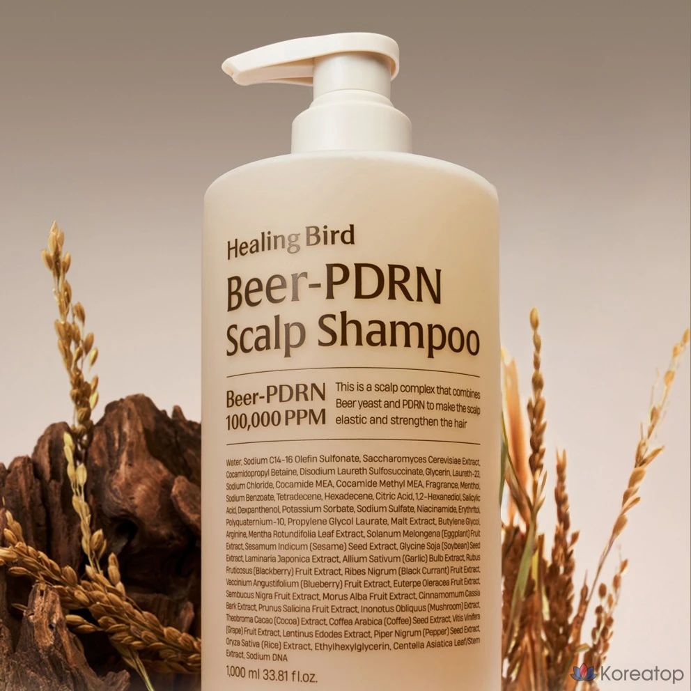 Шампунь Healing Bird Beer PDRN Anti-Hair Loss, 1 л, 1 шт.