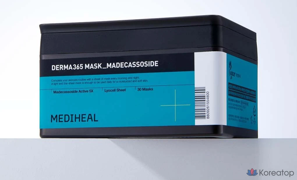 Маска Mediheal Derma365 с мадекассозидом, 30 штук, 1 упаковка.