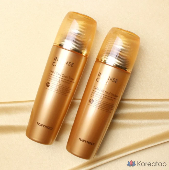 Набор для ухода Tony Moly Intense Care Gold 24K Snail 2-piece Set, 2 шт., фото 2