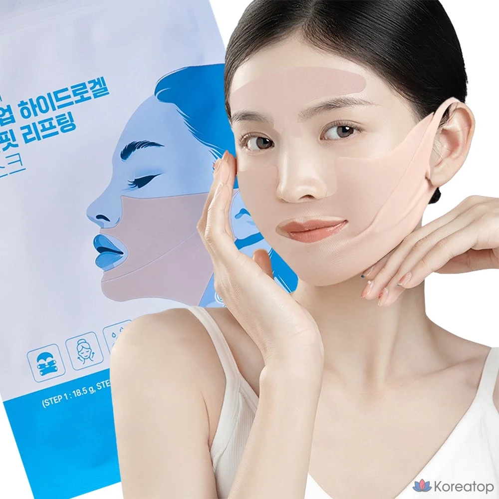 LOLO SKINNY Double Up Collagen Hydrogel V-Line Lifting Pack Mask Sheet LS0010, 3 Pack, 10 Sheet, фото 2