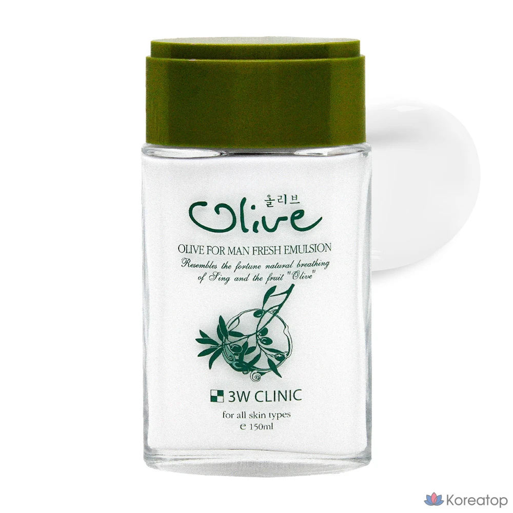 3W Clinic Olive for Men Fresh Emulsion, 150 мл, 1 шт.