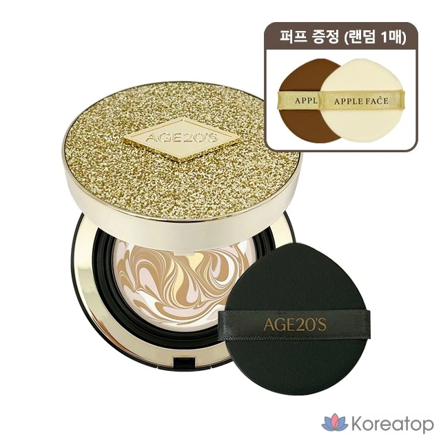 Эссенция-ампула для лица Pact Luxe Gold, 20 лет, последняя версия, 25 лет, основной продукт, 1 спонж, 1 упаковка, № 21, основной продукт, 1 спонж для лица Apple Face Puff