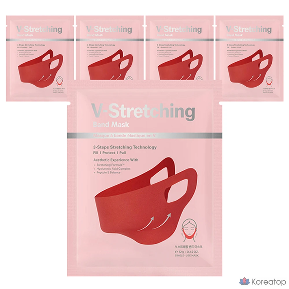 Маска-эластичная лента Bellasoo V, 5 штук, 1 упаковка