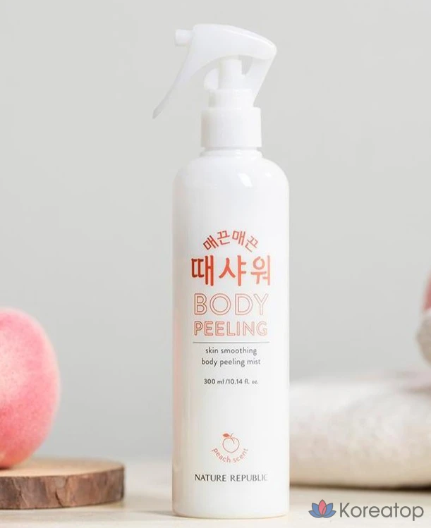 Отшелушивающий гель для душа Nature Republic Smooth Exfoliating Shower Peach, 300 мл, 1 шт.