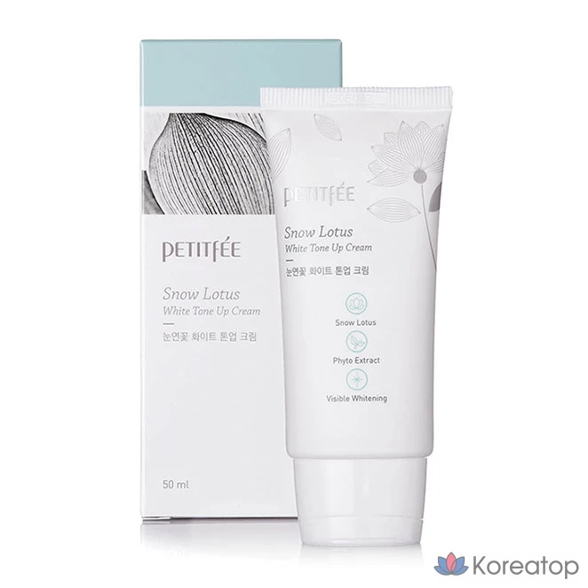 Отбеливающий тонирующий крем Petitfee Snow Lotus, 50 мл, 1 шт.