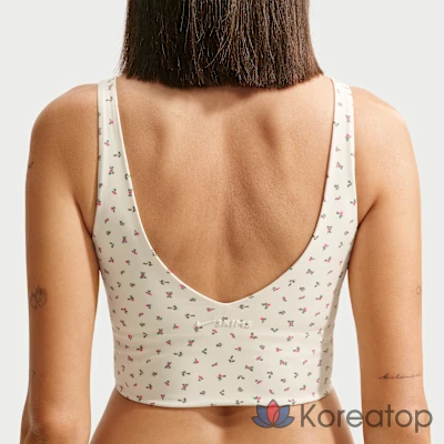 Бюстгальтер женский Nike Skims Matte Print V-Neck Longline Bra