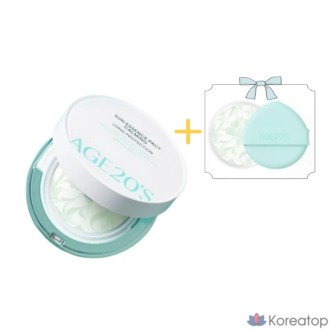 AGE20S Солнцезащитная эссенция Pact Неорганический солнцезащитный крем Успокаивающий Длительная защита 12,5 г SPF50+ PA++++ (Основной продукт + Сменный блок) Успокаивающий Охлаждающий Компактный 16-часовой УФ-защита, 1 шт.