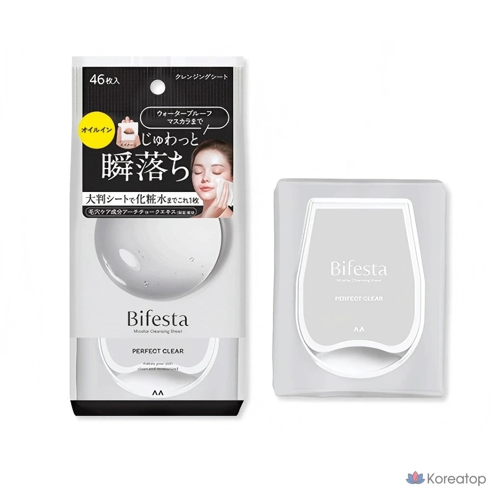 Мицеллярные очищающие салфетки Bifesta Perfect Clear, 46 салфеток, 1 упаковка, фото 2