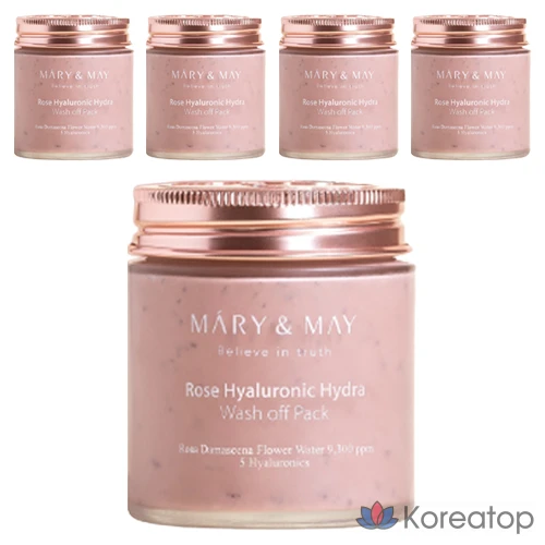 Смываемая маска для лица Marien May Rose Hyaluronic Hydra, 125 г, 1 упаковка, 5 упаковок