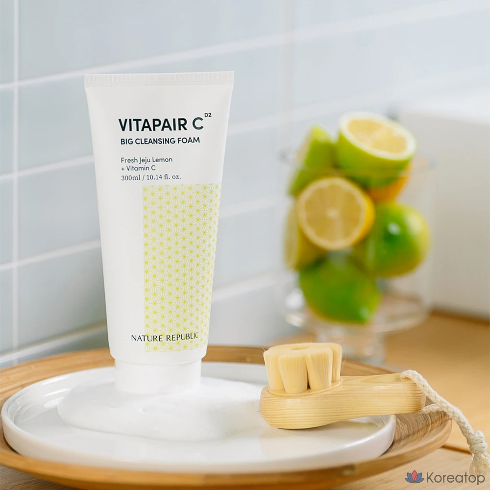 Очищающая пенка Nature Republic Vita Pair C Big Cleansing Foam, 300 мл, 1 шт., фото 2