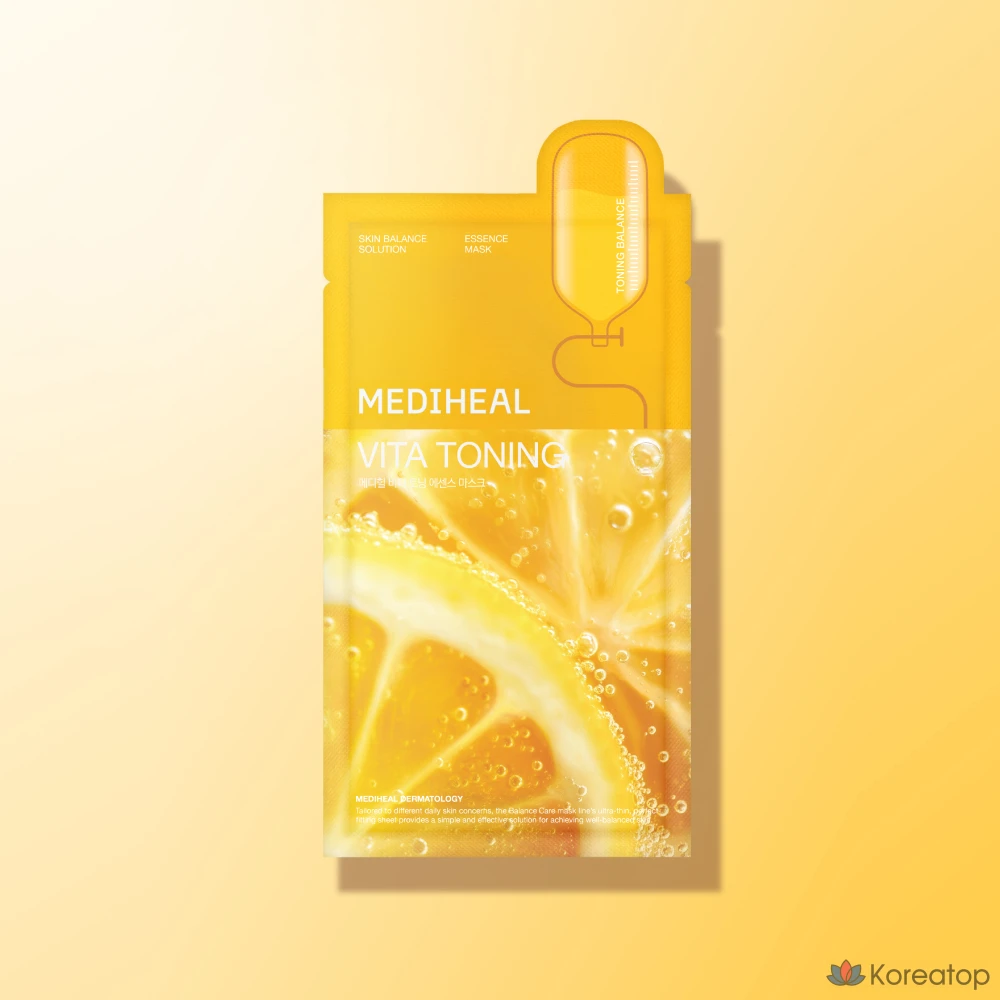Тканевая маска для лица MEDIHEAL Vita Toning Essence Mask, 20 мл, 150 шт., фото 2