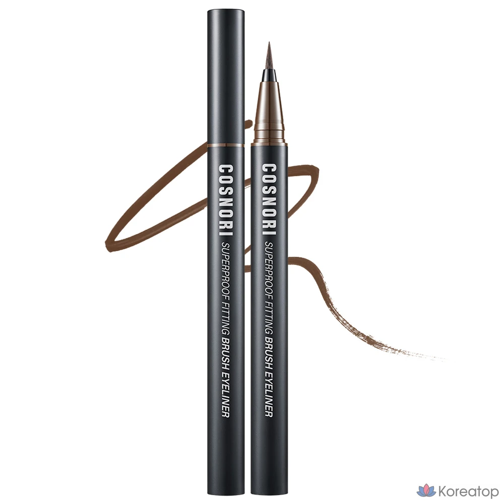 Подводка для глаз Cosnori Superproof Fitting Brush Eyeliner, 0.6g, 03 Коричневый, 1 шт.