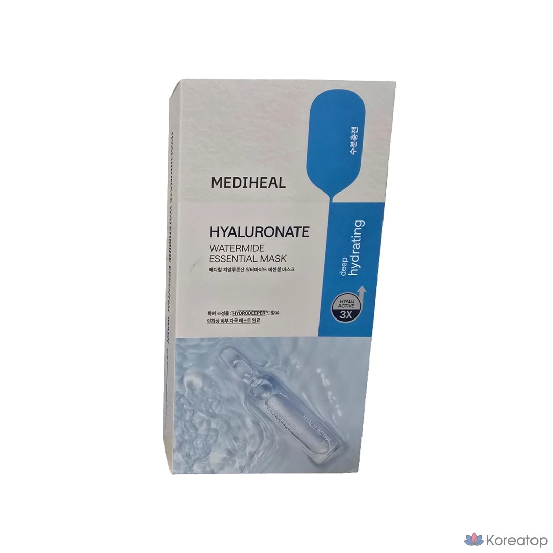 Набор масок Mediheal с гиалуроновой кислотой и ватермидом, 10 штук, 2 упаковки.