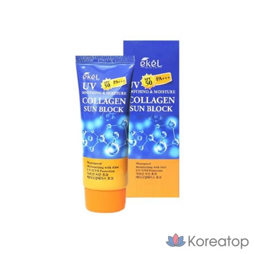 Солнцезащитный крем Ekel Soothing &amp; Moisture Collagen Sun Cream, 70 мл, 1 шт.