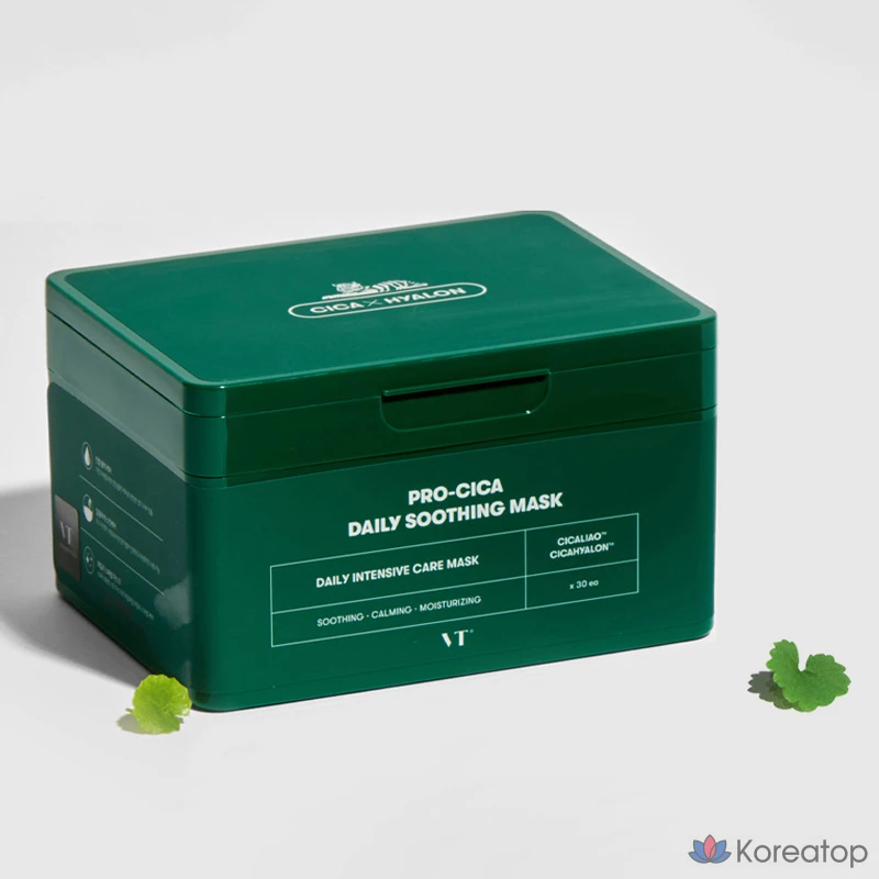 Успокаивающая маска для лица VT Cosmetic Pro Cica Daily Soothing Mask, 30 штук, 2 упаковки, фото 2